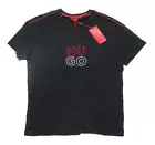 Hugo Boss Men's Black Stacked Logo Graphic Crew-Neck Short Sleeve T-Shirt