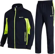[TBMPOY] Men's Tracksuit Athletic Sports Casual Full Zip Sweatsuit