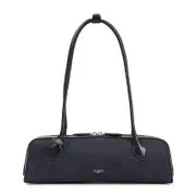 [AlaÏA] AlaÏA-Denim Blue Cotton Teckel Medium Shoulder Bag-Donna OS OS