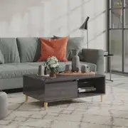 Coffee Table High Gloss Grey 90x60x35 cm Engineered Wood vidaXL
