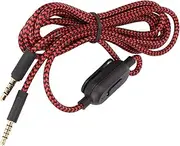 Headphone Cable with Mic Replacement Wire for G433 G233 G Pro G Pro X, Volume Control, Compatible with PC, Game Console, Switch, 2m, Wearable