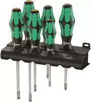 Wera 334/355/6 Kraftform Plus Lasertip Screwdriver Set 6 Piece 05105656001