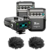 Xvive Audio U5T2 Dual-Channel Wireless Mic for Camera w/ 2x Windbuster