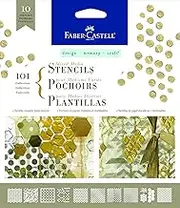 Faber-Castell Mixed Media Paper Stencils - 101 Collection - 10 Reusable Graphic Stencils