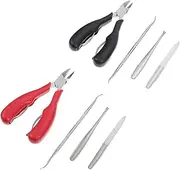 Beavorty Sets of Long Handle Nail Trimmers Portable Nail Care Tools for Fingernails Toenails for Manicure Pedicure