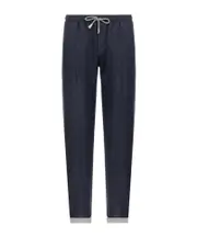 Elastic waist jogging pants M Black