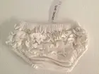 PICNIC ANTS WHITE PANTS WITH FRILLS. SIZE 9 MONTHS. NEW WITH TAGS.