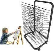 Classroom Art Drying Rack,Mobile Metal Rack,20 Shelves,Drying Rack with Wheels,Art Studio Organization and Storage,Space-Saving Shelves