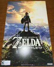 Legend ZELDA Breath of Wild Launch POSTER 11x17" GameStop Nintendo 2017 NEW RARE