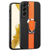 KADEM For Samsung Galaxy S21+ 5G Electroplating Case Kickstand PU+TPU+Acrylic Phone Protector