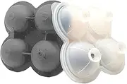 Ice Ball Molds for Whiskey - Ice Tray,4 Cavity Silicone Tray | Container Easy Release Small Balls for Bar Cocktails Coffee Water Fridge Freezer