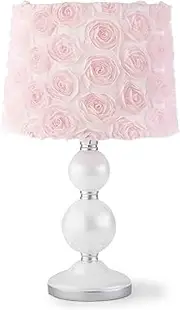 Levtex Baby Elise Grey and Pink Floral Lamp Base and Shade