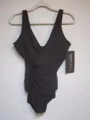 Miraclesuit Black One Piece Swimsuit Twisted Sisters Esmerelda US 14 UK 16