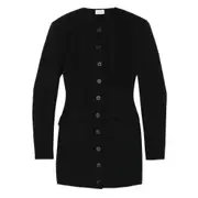 [The Andamane] The Andamane Button-down Fitted Mini Dress 42 IT BLACK