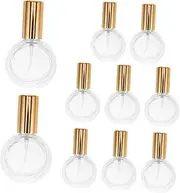 10pcs Refillable Glass Perfume Atomizer Bottles Portable Spray Vials with Aluminum Cap for Travel Essential Oils Fine Mist Application User Friendly Design