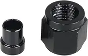 Labymos Aluminum Hardline Fitting, 4 an Female Tube Nut and Sleeve for 1/4'' OD Aluminum Tubing, 1 Set