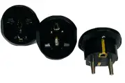 3x European Plug Adapter From U.S. USA UK AU to Europe EU Round Pin Type E/F 3PK