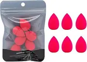 6 Pack/Set Makeup Sponge Dry And Wet Sponge Puff Beauty Make Up Tools For Foundation Po Er Concealer And Eye Sh W Under Eyes Hig Ight Rose red