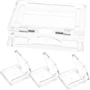 4pcs Transparent Square Mini Eyeshadow Box Eyeshadow Support Makeup Kit Travel Makeup Containers Highlighter Lip Tint Clear Organizer Makeup Empty Lipstick Palette Wipes Plastic