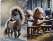Swap cards Modern playing card back Adorable little Ponies