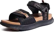 [KuaiLu] Womens Orthopedic Walking Sandals Ladies Recovery Sport Thick Athletic Cushion Outdoor Hiking Water Sandles Adjustable Strap Sandals with Comfortable Plantar Fasciitis Arch Support
