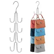 2 Pack Purse Hanger Organizer Bag Holder Handbag Storage Hook Rack w/ 8 Capacity