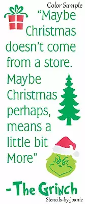 Stencil Joanie Grinch Perhaps Christmas Tree Holiday Home Porch DIY Signs 10x24