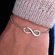 Infinity Charm Bracelet in Gold or Silver Color Free Shipping !