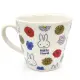 小禮堂 米菲兔 陶瓷馬克杯 280ml (白花朵款)