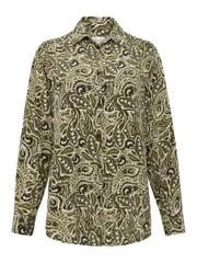 Matteau | Long Sleeve Silk Shirt in Paisley | The UNDONE