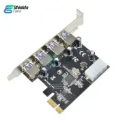 4 Port PCI-E to USB 3.0 HUB PCI Express Expansion Card Adapter 5 Gbps Speed