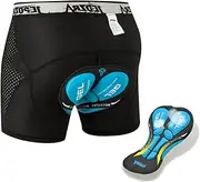 [JEPOZRA] Men's Cycling Underwear 3D Cushion Padded Bike Riding Shorts Breathable Quick Dry Bicycle Shorts