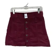 American Eagle Jr Womens Corduroy Mini Skirt Sz 2 academic Clueless inspired