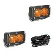 Baja Designs 2" S2 Pro Factory Amber Driving/Combo Beam LED Lights Pair