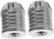 GANAZONO 2pcs Valve Cap Tire Air Cover Metal Car Wheel Tire Valve Stem Covers Stem Cap Automobile Valve Cover Car Accessories for Men Tire Valve Stem Tire Air Caps Aluminum Alloy Silver
