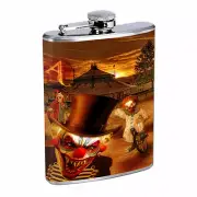 Scary Clowns D14 Flask 8oz Stainless Steel Hip Drinking Whiskey
