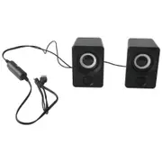 Surround Computer Speakers With Stereo Usb Wired Powered Multimedia Speaker For Pc/laptops/smart Phone black