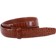 Trafalgar Gator Embossed 30mm Compression Belt Strap in Chestnut at Nordstrom, Size 36