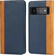 SunYoo for Google Pixel 6 Pro Wallet Case with Card Holders for Women Men Portefeuille Pour Pixel 6Pro Coque étui Pour Femmes Homme Leather Bag Magnetic Book Flip Cover for Pixel6 Pro Blue Yellow
