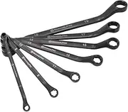 MichaelPro MP001217 7Pc Black Oxide Bolt Extractor Offset Wrench Set (Metric) | 6-Point Rounded Box End Nut & Bolt Remover | Rounded, Stripped, Thin Bolt & Nut Remover