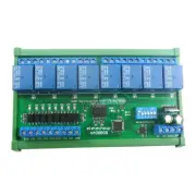DC 12V 24V 8Channels DIN35 C45 UART RS485 Relay Module Modbus RTU Switch Board