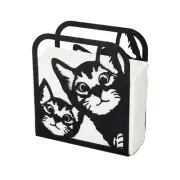 Cats Napkin Holder for Tables Iron Tissue Holder Cute Cats Freestanding Napki...