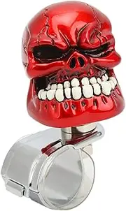 NDNCZDHC Knob for Steering Wheel, 3cm/ 1.3in Skull Steering Wheel Knob Spinner Suicide Power Handle for Cars Trucks Tractors Boats(Red)
