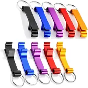 10pcs Bottle Opener Keyring Metal Beer Bar Tool Keychain Gifts Random Colour