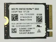 WD SN740 512GB M.2 2230 SSD NVMe PCIe4x4 For Steam Deck Microsoft Laptop Surface
