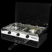 Bromic New Lido Junior 2 Burner & Grill with Lid Outdoor Cooking Caravan Kitchen