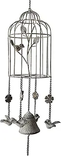 Hanging Wind Chimes， Cast Iron Wind Chime Birdcage Hanging Bells Vintage Decorative Bells Hanging Ornaments for Home Garden Patio Yard Decor Wind Chimes for lor :
