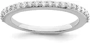 [Diamond2Deal] Women's 14K White Gold Diamond Wedding Band Ring 0.345 cttw