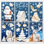 Removable Glass Mirror Stickers Christmas Snowman Wall Sticker New Wall Decal