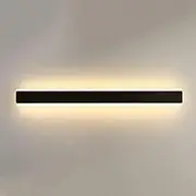 TONFON Modern LED Linear Wall Lamp Black Long Strip Wall Light Rectangular Minimalist Wall Mount Wall Sconce Frosted Acrylic Wall Lantern for Bedroom Bedside Living Room Entryway Hallway Stairs Hall R